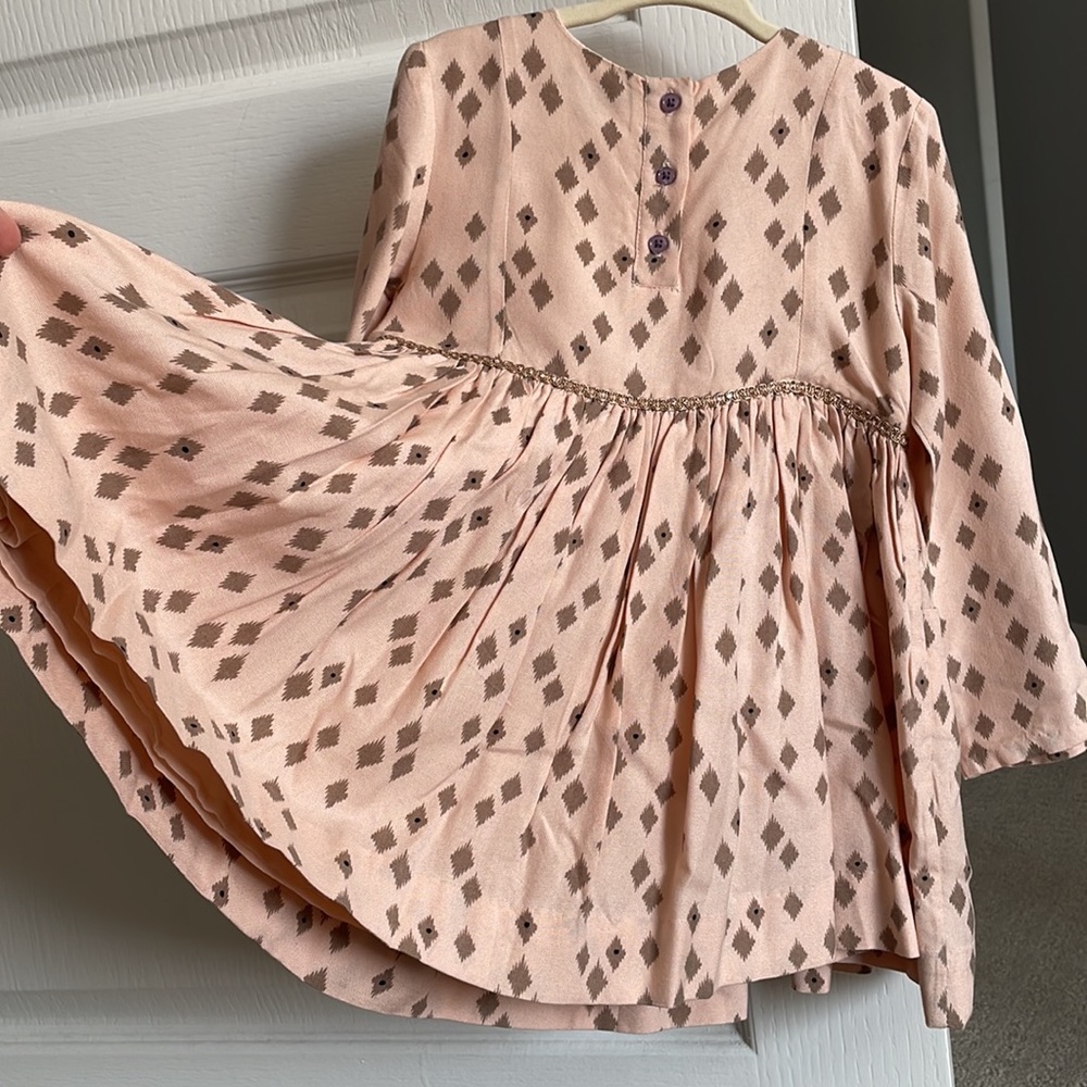 NWOT Velveteen Long-Sleeve Dress w/ Pleating and Sequin Detail - Picture 5 of 5